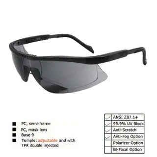 Adjustable Temples Eye Prescription  For Industrial Safety Glasses Meet CSA-Z94.3